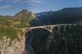 Famous bridge on the Tara river in Montenegro or Crna gora in ev Royalty Free Stock Photo